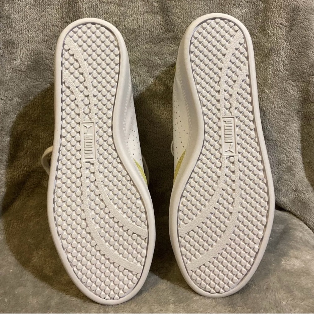 PUMA MATCH LO RESET Sneaker White/Light Green Sparkle Size US 6.5 - Picture 11 of 11
